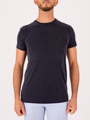 1. T-shirt Cupro uomo RRD dalla texture fluida e setosa Blue Black