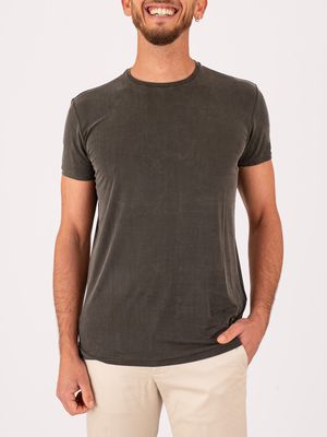 1. T-shirt Cupro uomo RRD dalla texture fluida e setosa Verde
