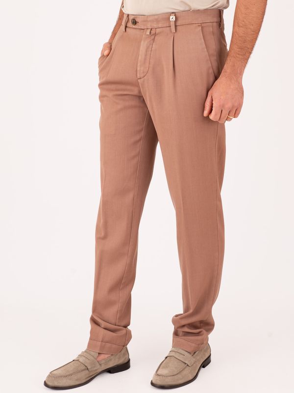 2. Myths Men's Trousers in Cool Virgin Wool with Front Pleats Onion MYTHS 26m19long145