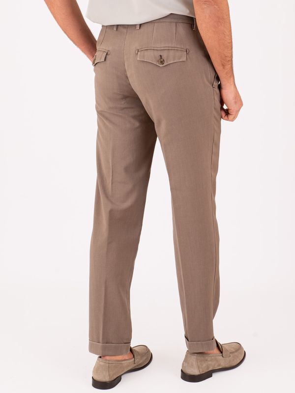 3. Myth Men's Trousers with Front Pleats in Cool Wool Turtledove MYTHS 26m19l99