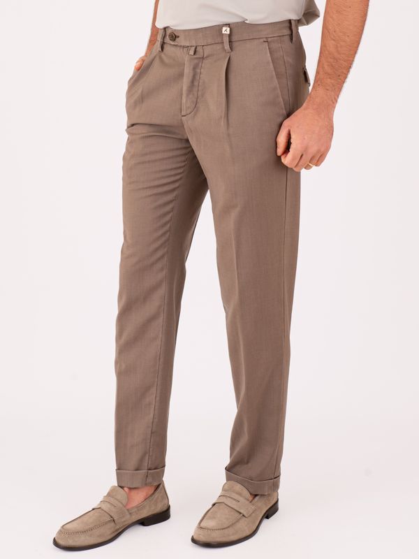 2. Myth Men's Trousers with Front Pleats in Cool Wool Turtledove MYTHS 26m19l99