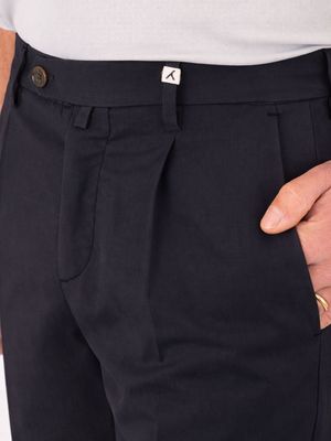 4. Myth Men's Trousers with Front Pleats in Cool Wool Blue
