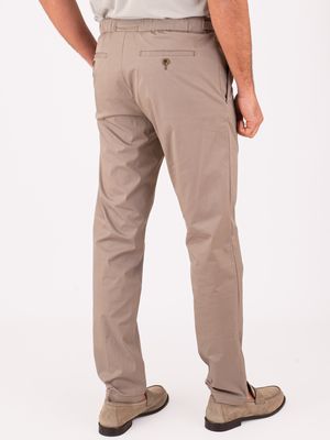 3. Pantalone Uomo Myths in Misto Cotone e Nylon con Vita Elasticizzata Tortora