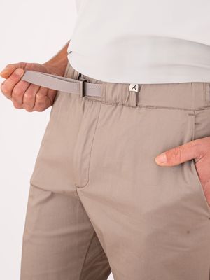 4. Pantalone Uomo Myths in Misto Cotone e Nylon con Vita Elasticizzata Tortora
