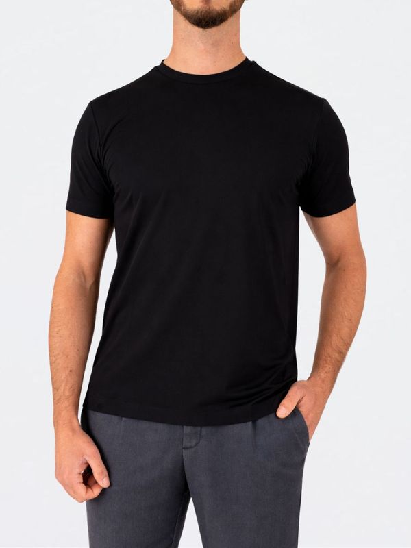 Men's Heskimo T-Shirt in Stretch Technical Nylon Black HèSKIMO