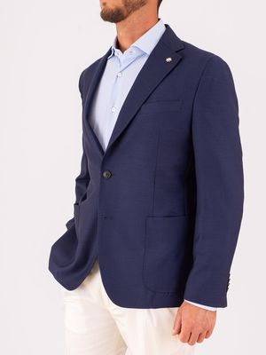 2. Manuel Ritz Men's Jacket in Cool Wool Drop 4 Blue