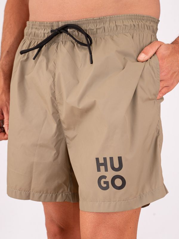 4. Boxer pour homme HUGO avec logo imprimé et cordon de serrage Vert Hugo 50510190