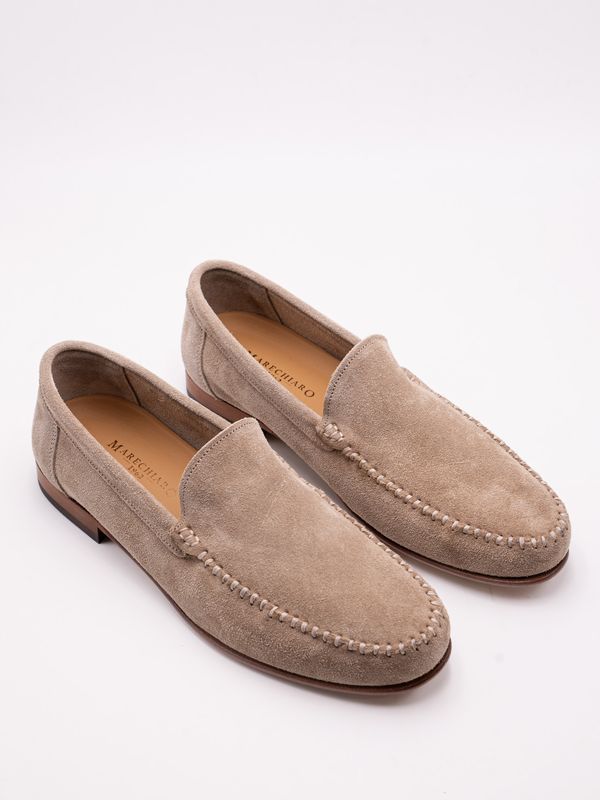 1. Marechiaro 1962 Men's Suede Loafers Toupe MARECHIARO 1962 rivacamoscio