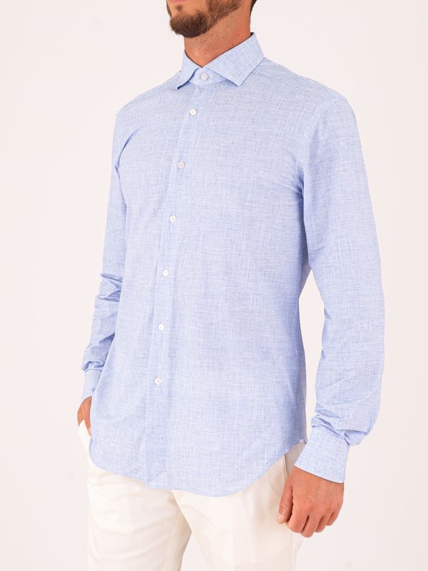 2. Camicia Uomo Xacus in Tessuto Tecnico Evolutionn-regular fit Celeste Xacus 81623.act358ml