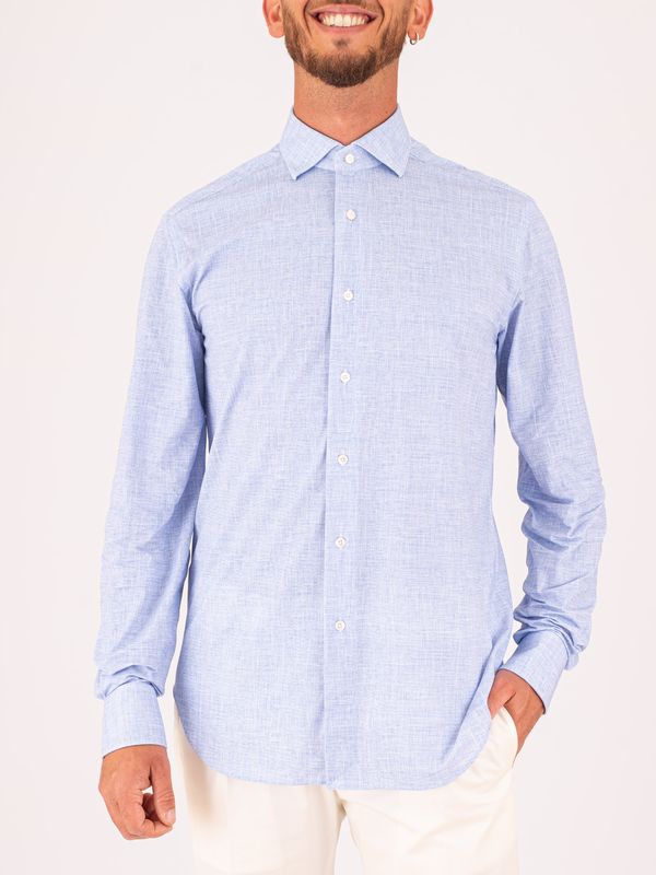 1. Camicia Uomo Xacus in Tessuto Tecnico Evolutionn-regular fit Celeste Xacus 81623.act358ml