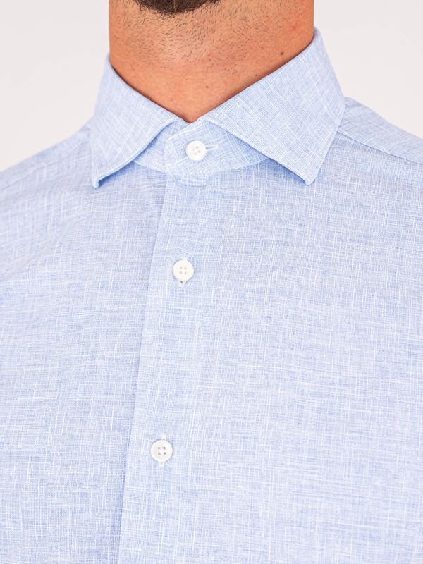 4. Camicia Uomo Xacus in Tessuto Tecnico Evolutionn-regular fit Celeste Xacus 81623.act358ml