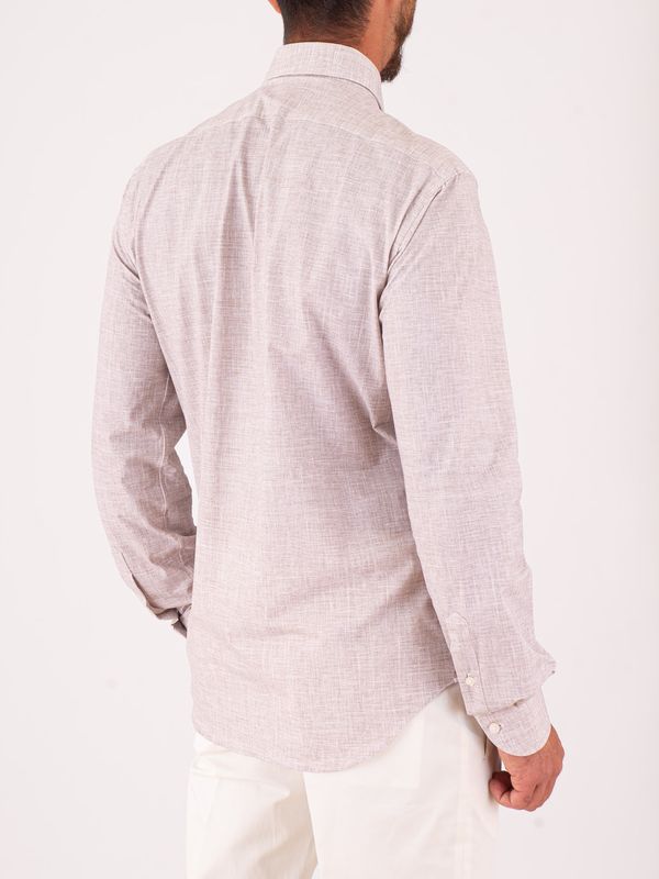 3. Camicia Uomo Xacus in Tessuto Tecnico Evolutionn-regular fit Marrone Xacus 81623.act358ml