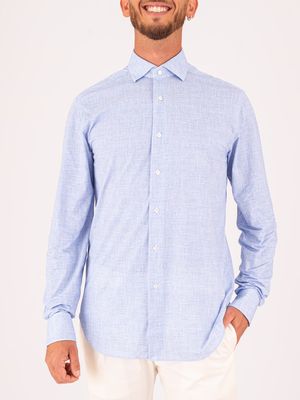 1. Camicia Uomo Xacus in Tessuto Tecnico Evolutionn-regular fit Celeste