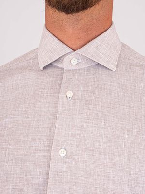 4. Camicia Uomo Xacus in Tessuto Tecnico Evolutionn-regular fit Marrone