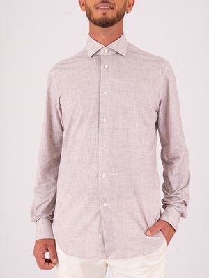 1. Camicia Uomo Xacus in Tessuto Tecnico Evolutionn-regular fit Marrone