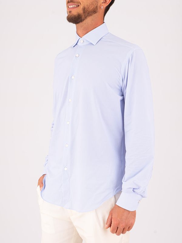 2. Xacus Men's Shirt in Evolution Fit Technical Fabric Celeste Xacus 81621.act358ml