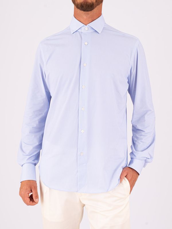 1. Xacus Men's Shirt in Evolution Fit Technical Fabric Celeste Xacus 81621.act358ml