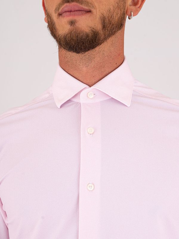 4. Xacus Men's Shirt in Evolution Fit Technical Fabric Rose Xacus 81621.act358ml