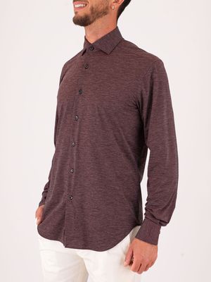2. Xacus Men's Shirt in Evolution Fit Technical Fabric Grape marc