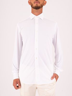 1. Camicia Uomo Xacus Tecnica Tailor-Slim Fit in Tessuto Performance Bianco