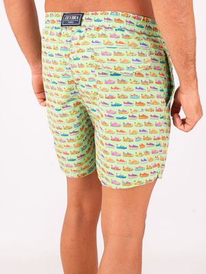 3. Maillot de bain homme Zeybra en tissu technique avec imprimé baskets Vert acide
