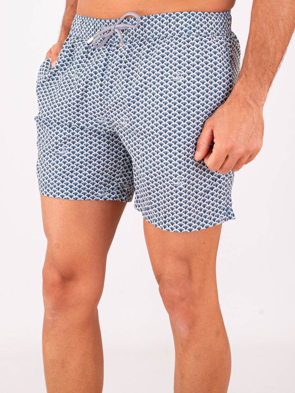 2. Maillot de bain homme Zeybra en tissu technique à motif géométrique Bleu ZEYBRA aub665
