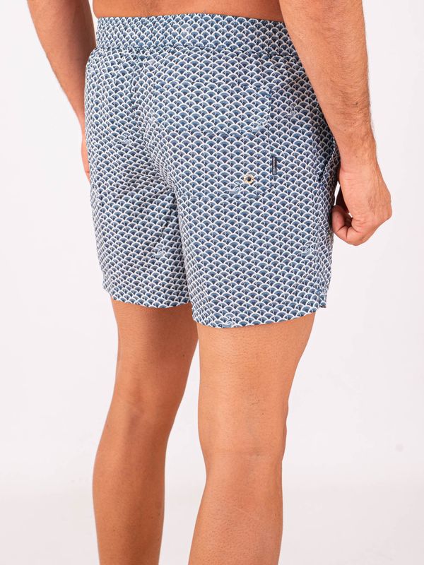 3. Maillot de bain homme Zeybra en tissu technique à motif géométrique Bleu ZEYBRA aub665