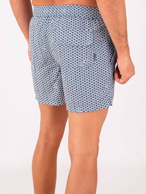 3. Costume Uomo Zeybra in Tessuto Tecnico con Fantasia Geometrica Blu