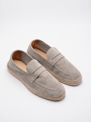 1. Espadrilles homme style mocassin en daim Duke Marechiaro 1962 Crème