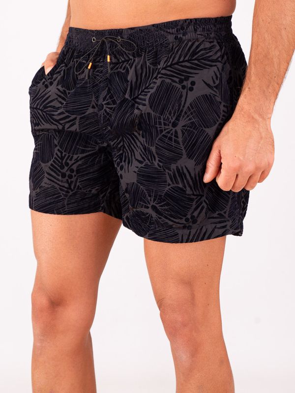 2. Maillot de bain homme Zeybra en tissu technique à imprimé tropical Bleu Noir RRD 26351newhiperhibiscustramontanashort