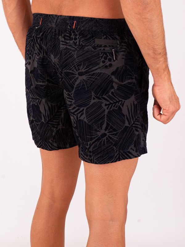 3. Maillot de bain homme Zeybra en tissu technique à imprimé tropical Bleu Noir RRD 26351newhiperhibiscustramontanashort