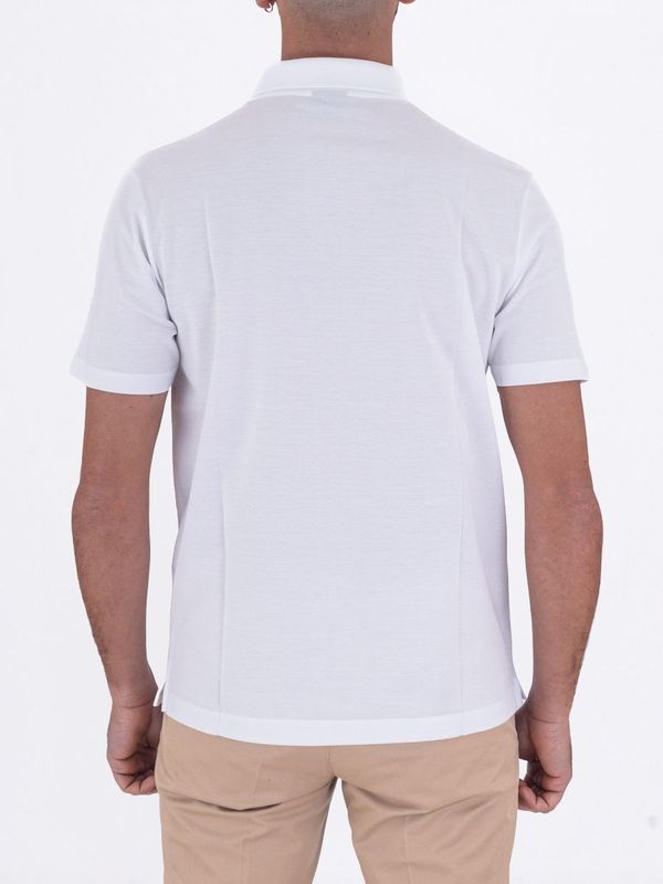 3. Polo Uomo Paul&Shark Maniche Corte in Cotone con Logo Ricamato Bianco PAUL & SHARK 99311001