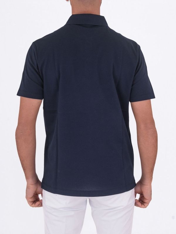 3. Polo Uomo Paul&Shark Maniche Corte in Cotone con Logo Ricamato Blu PAUL & SHARK 99311001