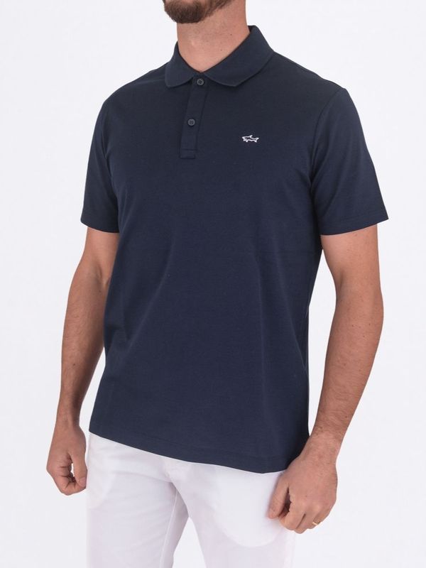2. Polo Uomo Paul&Shark Maniche Corte in Cotone con Logo Ricamato Blu PAUL & SHARK 99311001