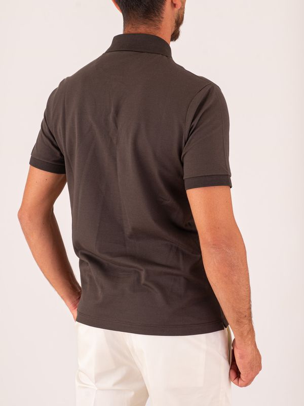 3. Polo Uomo Paul&Shark Maniche Corte in Cotone con Logo Ricamato Marrone PAUL & SHARK 99311001