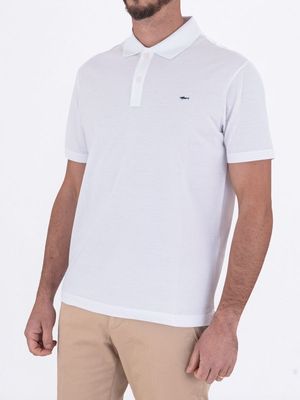 2. Polo Uomo Paul&Shark Maniche Corte in Cotone con Logo Ricamato Bianco
