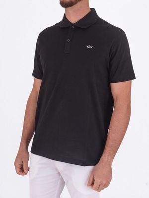 2. Polo Uomo Paul&Shark Maniche Corte in Cotone con Logo Ricamato Nero