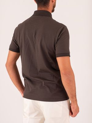 3. Polo Uomo Paul&Shark Maniche Corte in Cotone con Logo Ricamato Marrone