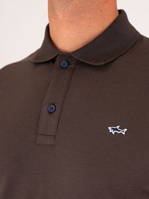 4. Polo Uomo Paul&Shark Maniche Corte in Cotone con Logo Ricamato Marrone