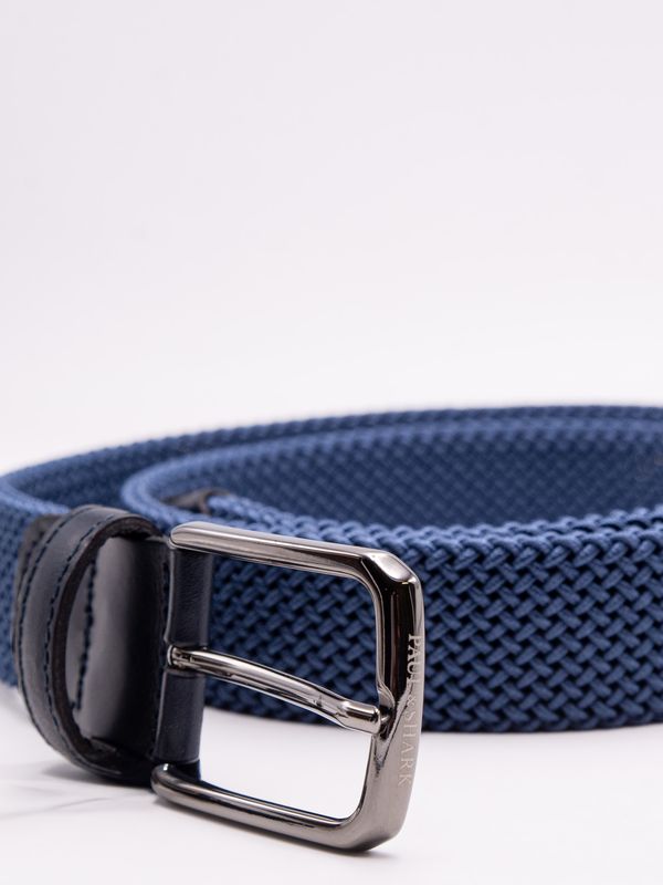 2. Ceinture élastique tressée pour homme Paul&Shark avec boucle en métal Bleu poudre PAUL & SHARK 24416004