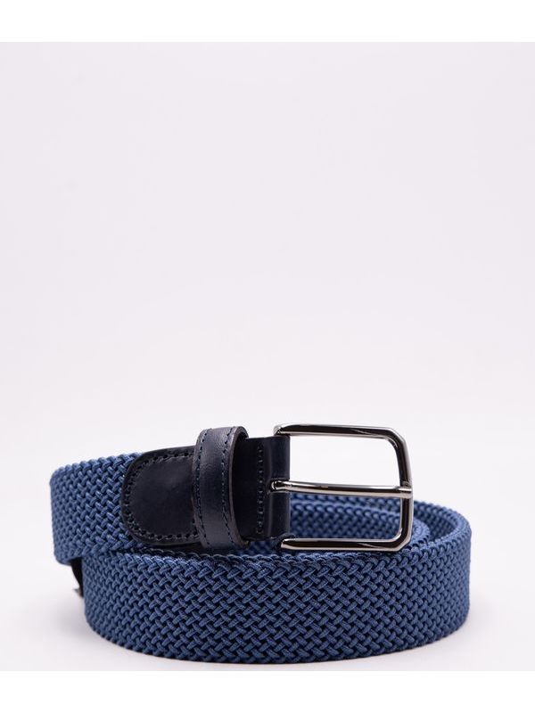 Cintura Uomo Paul&Shark Intrecciata Elasticizzata con Fibbia in Metallo Azzurro Polvere PAUL & SHARK