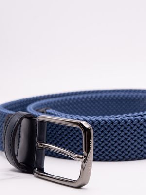 2. Ceinture élastique tressée pour homme Paul&Shark avec boucle en métal Bleu poudre
