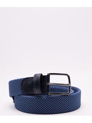 1. Ceinture élastique tressée pour homme Paul&Shark avec boucle en métal Bleu poudre