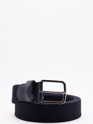 1. Ceinture élastique tressée pour homme Paul&Shark avec boucle en métal Bleu