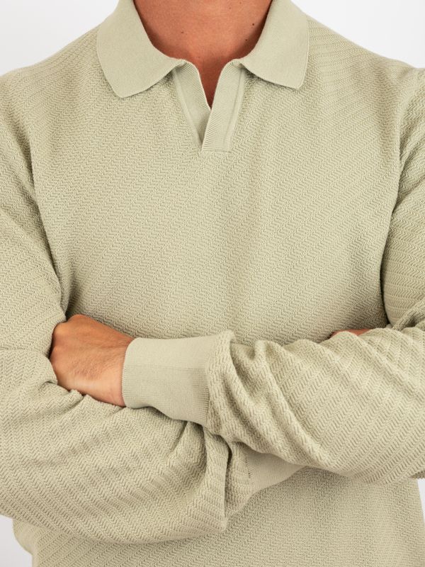 5. Polo homme BOSS avec col polo et finitions texturées Vert sauge BOSS 50565511