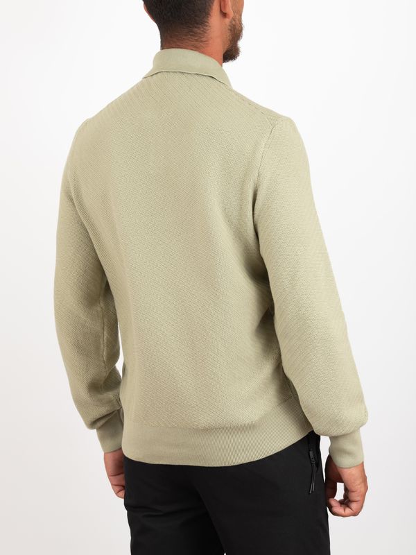 3. Polo homme BOSS avec col polo et finitions texturées Vert sauge BOSS 50565511