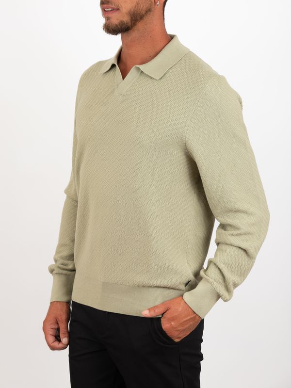2. Polo homme BOSS avec col polo et finitions texturées Vert sauge BOSS 50565511