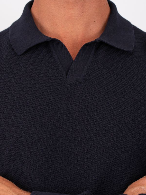 4. BOSS Men's Polo Shirt with Polo Collar and Textured Workmanship Blue BOSS 50565511