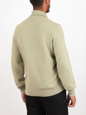 3. Polo homme BOSS avec col polo et finitions texturées Vert sauge