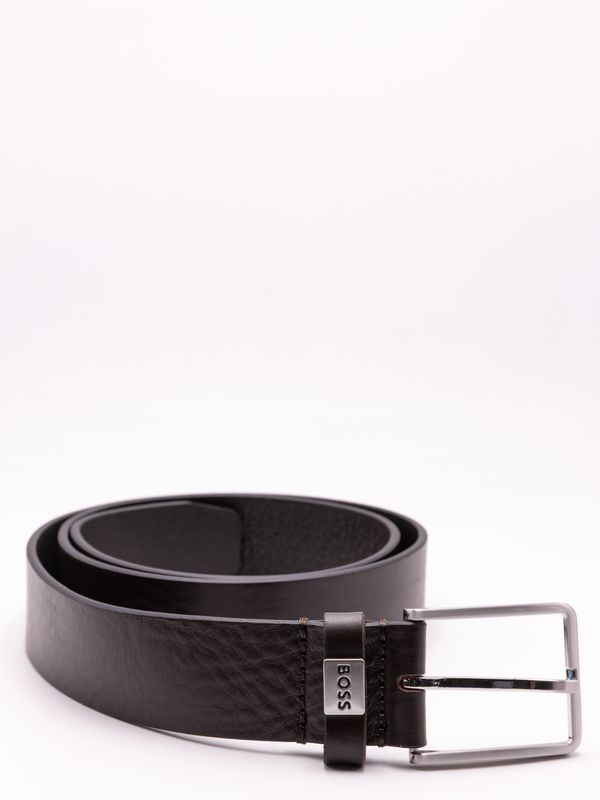 2. Cintura Uomo BOSS in Pelle con Fibbia Classica e Dettaglio Logo Marrone BOSS 50529898